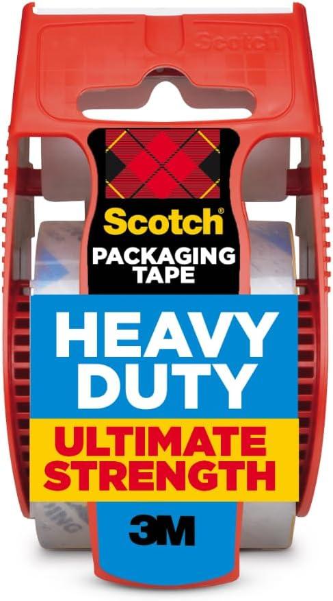 9 x Scotch Heavy Duty Packing Tape with Dispenser 1.88 Inch X 800 Inch
