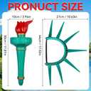 Statue of Liberty Crown and Torch,Statue of Liberty Costume Accessories for Adult Independence Day Cosplay