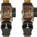 SMARTSTRAPS 10 Retractable Ratchet Straps, 2 Pack  Heavy Duty Camo Ratchet Straps, 3,000lb Break Strength, 1,000lb Safe Work Load  Haul Motorcycles, Boats, and Appliances with Patented Technology