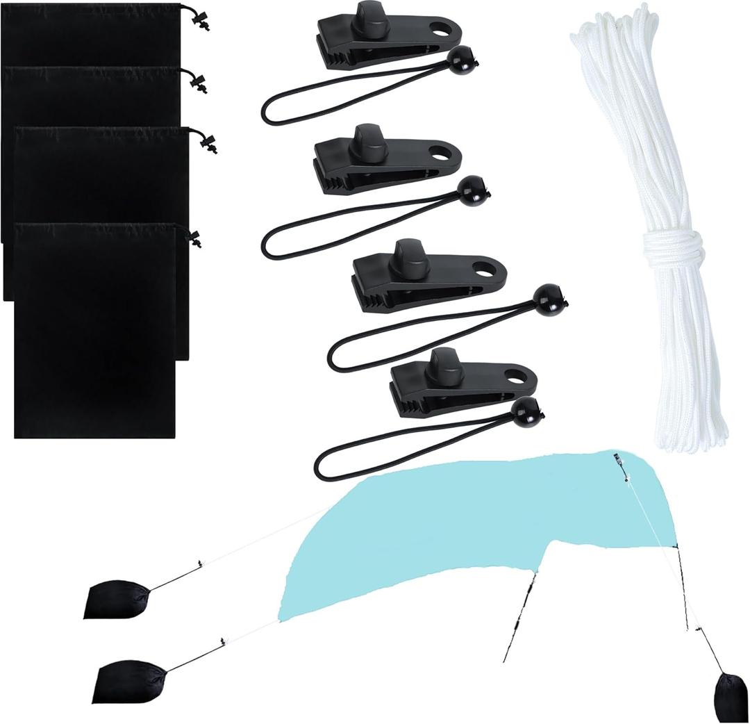 Beach Shade Accessories No Wind Assist Sun Canopy kit Nylon Rope Elastic Rope Tent Clip Sandbag Weight Help Shade Fixed Tent in Calm Weather (Not Included Canopy)