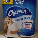 Charmin Ultra Soft Cushiony Touch Toilet Paper, 6 Family Mega Rolls = 30 Regular Rolls (Prime Pantry, Family Mega)