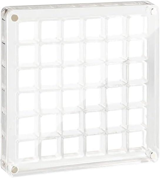 Magnetic Acrylic Display Case - 36-Grid Seashell & Gemstone Organizer Box (Starfish Design, Jewelry Storage Solution)