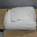 CozyLux King Size Comforter Set Ivory Seersucker 7 Pieces Bed in a Bag King Comforter Set with Sheets, Luxury Soft Bedding Sets with Down Alternative Comforter, Sheets, Pillowcases & Shams All Seasons