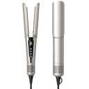 Hair Straightener - 2 in 1 Wet to Dry Hair Dryer and Straightener with High-Speed Airflow + Rapid Heat-Up + Customizable Temperature + LCD Display & Auto Shut-Off + No Heat Damage for All Hair Types (Champagne Gold)