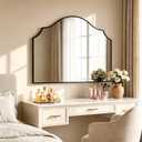 VIWILII 29"x39" Black Arched Wall Mirror, Decorative Mirror