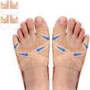 Sosation 2 Pairs Bunion Corrector for Women and Men Breathable Big Toe Straightener Adjustable Comfortable Bunion Splint Brace Support for Hammer Toe Separator for Tailors Pain Relief (Small)