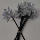 Hausse 10 Pack Reflective Pinwheels with Stakes (Assembly Required), Extra Sparkly Pin Wheel for Garden Decor, Bird Repellent Devices Deterrent to Scare Birds Away from Yard Patio Farm (Silver)