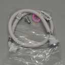 Washing Machine Inlet Hose, Burst Proof Washing Machine Water Inlet Pipe, Washer Pipe with Connectors, Water Inlet Connection Supply Line, White Long Universal PVC Hose (2 m/ 6.56 ft)