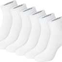 Hanes Unisex Plain White Socks Pack or Plain Black Socks Pack, Men's, Women's & Teen Sizes, Crew and Ankle 6-Packs (Large)