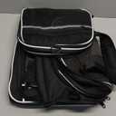 TSA Airline Approved Large Pet Travel Carrier,4 Sides Expandable with 2 Mesh Pockets,3 Entry, Soft Sided Collapsible Dog Carrier for 2 Cats, Kittens, Puppies, Dog, X-Large, Black & White