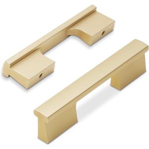 10 Pack Brushed Gold Cabinet Pulls 3 Inch Hole Centers Kitchen Cabinet Handles Gold Drawer Pulls Cabinet Hardware