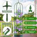 Trellis for Climbing Plants Outdoor, 6FT Garden Obelisk Rustproof PE Coated Metal Potted Plant Climbing Support, Thickened Tube Plant Tower Trellis for Clematis Vine Support Indoor (1 Pack)