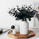 5 Pack 13.4 Inches Black Eucalyptus Stems, Black Flowers and Branches, Fake Vase Table Centerpiece House Dcor, Faux Flowers for Crafts, Indoor Outdoor Halloween Decorations for Parties, Haunted House