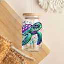 5pcs Exquisite Colorful Turtles UV DTF Cup Wraps Winter UV DTF Transfer Waterproof Sticker for Glass Cups Furniture Craft DIY CraftsRub on Transfer Stickers for DIY Water Bottle Laptop Decal Wood Car