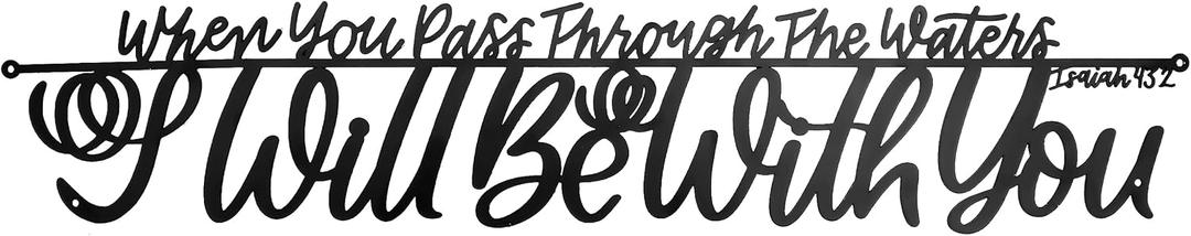 Spiritual Spaces Durable Thick Metal Wall Decor - Spiritual Bible Quotations, Glossy Black Powder Coating, Water-Resistant - Robust and Long-Lasting, Ideal for Indoor & Outdoor Use, Uplift Your Spirit