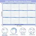 32" x 48" 2026 Wall Calendar, Folded Wet & Dry Erase Wall Calendar 12 Month, Yearly Laminated Wall Calendars, Reversible Annual Planner, Horizontal/Vertical, with Julian Dates