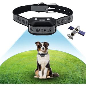 WIEZ GPS Wireless Dog Fence,Electric Dog Fence Collar, Range 65-3281ft, Adjustable Warning Strength, Rechargeable, Pet Containment System for Outdoor, Suitable for Most of Dogs