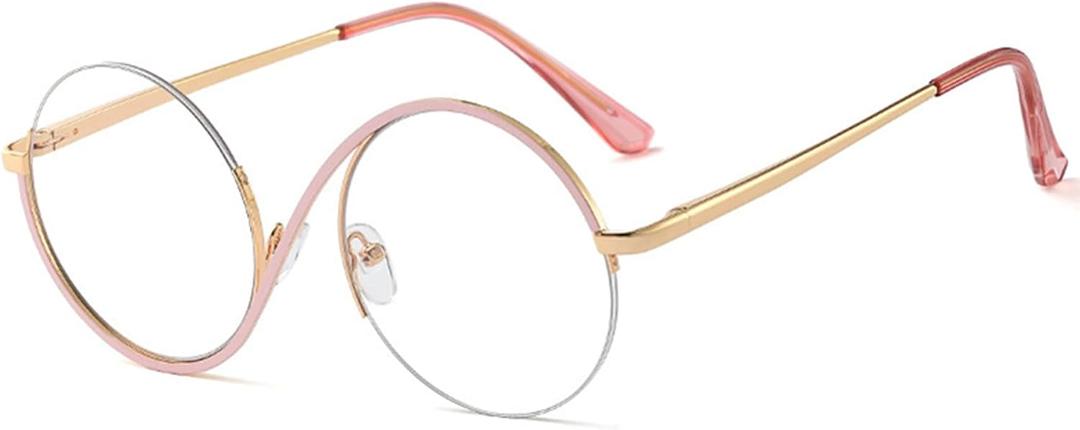 Fashion Half round Reading Glass For Women Half-Rim Eyeglass Frame Large lens