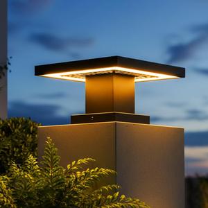 Outdoor Post Lights Modern 3000K LED Column Caps Lights Waterproof Outside Housing Pillar Lights Hard Wired Landscape Pathway Lamp Fence Deck Caps Lanterns For Gate Mailbox Pier Pedestal Lighting, 40CM
