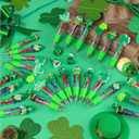 CZWZ 30Pcs Mini Multicolor Pens in One 4-in-1 Cute Pens Bulk, Ballpoint Pen for Birthdays and Parties, Fun Gifts Assorted Ink Kawaii Pen(St Patricks Day)