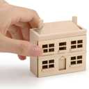 Miniature Cottage Dollhouse Furniture 1:12 Scale Villa House Natural Wood Tiny House Models Ornaments Wooden Vintage Mini House Accessory