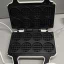 SugarWhisk Mini Waffle Maker Machine, Tiny Waffle Bites Iron for Kids, Bake 8 x 2'' Tiny Waffle Bites, Small Waffle Maker, Compact & Easy Use, Non Stick Surface, Recipe Included, White