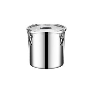 stainless steel food storage containers with lids lock clips airtight container large airtight for rice flour sugar grain coffee bean storage containers Kitchen jar (1.59gal/6L)