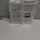 Amazing Abby - Glamour - 2-Pack Acrylic 3-Compartment Makeup Organizer, Transparent Plastic Lipstick Holder, Perfect Bathroom Vanity Storage Solution for Lipsticks, Nail Polishes, and More