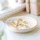 Ceramic Ring Tray Trinket Dish Jewelry Plate Tray Women Coworker Work Besties Gift Colleague Manager Supervisor Executive Assistant Birthday Farewell Leaving Retirement Christmas Holiday Appreciation