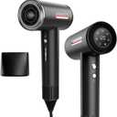 LESCOLTON Hair Dryer, Ionic Hair Dryer 110,000 RPM Brushless Motor 1400W Powerful High Speed, Diffuser & LCD Display, 3 Speeds for Fast Drying, Low Noise, Lightweight, Self Clean (Black)