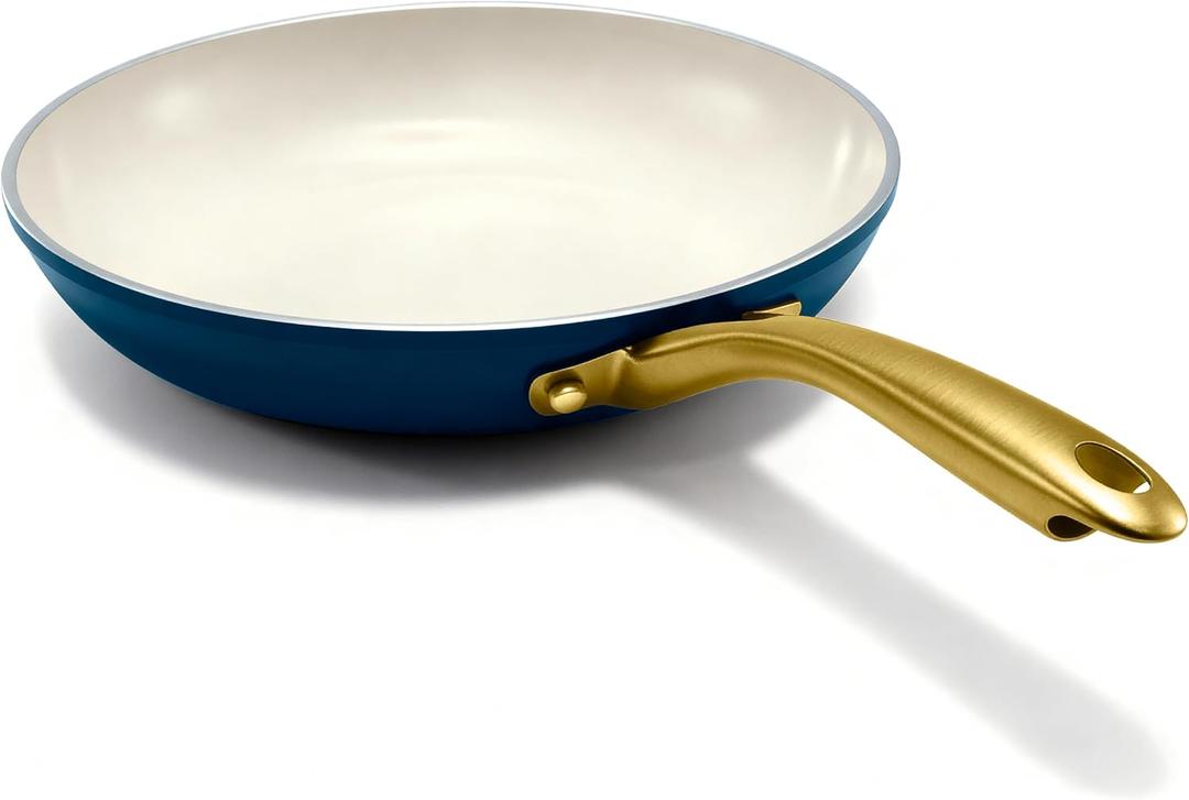GOTHAM STEEL 12 Inch Non Stick Frying Pans Nonstick Skillet, Ceramic Pan for Cooking Non Toxic, Nonstick Frying Pan Skillets with Stay Cool Handle, Fry Pans, Oven and Dishwasher Safe - Navy