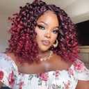 Ocean Wave Crochet Hair 18 Inch 9 Packs Curly Crochet Hair Water Wave for Black Women Short Deep Wave Braiding Pre Looped Synthetic (#TBUG)