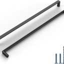 6 Pack 12-3/5 Inch(320mm) Kitchen Cabinet Handles Matte Black Cabinet Pulls Kitchen Cabinet Hardware Drawer Pulls for Dresser Cupboard Wardrobe (12-3/5"/320MM Hole Center)