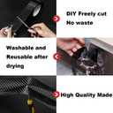 Automotive Car Door Edge Entry Guards Door Sill Protector Strip 5D Carbon Fiber Vinyl Wrap Film Paint Threshold Scuff Plate Protectors Anti-Collision for Most Vehicles (Black, 2in*33FT)