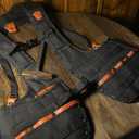 WELKINLAND Top-G Construction Leather tool vest, Electrician Tool Vest (Black)