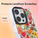 ChiCsFleur for iPhone 16 Case, TPU Phone case with Camera Protection for Women Girls Teens - Colorful Wildflower Butterfly Ladybug Natural Colorful Garden Floral Gift Sorority Aesthetic Unique (VibrantBloom)