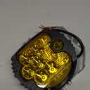 7 Inch 90W Amber Yellow LED Driving Light Compatible with Wrangler Off Road Vehicle ATV UTV Cart Lighting Trucks Pickup F150 Work Light, Pack of 1