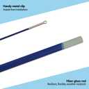 Anley 10Ft Telescopic Flagpole - Retractable Fiberglass Outdoor Telescoping flag pole - Reinforced Twist-to-tighten Section & Clip Hook Top - Lightweight Durable Pole (Blue)