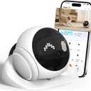 Vivideye Pet Camera 1080P, Movable Robot Security Camera for Dog Cat, Rolling Robot Indoor Camera with Talk,Battery-Operated, Auto-Recharge, Night Vision,SD/Cloud Storage, Pet/Human/Voice Detection