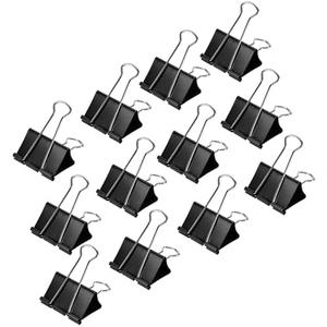Amazon Basics Sturdy Binder Clips for Office Use, 144 Count (12 Pack of 12), Small, 0.75 in, Black