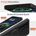 for Galaxy S26 Ultra Case with Stand, Slim Liquid Silicone Phone Cases for Samsung Galaxy S26 Ultra Compatible with MagSafe Magnetic Ring Kickstand Case Full Camera Protection, Black