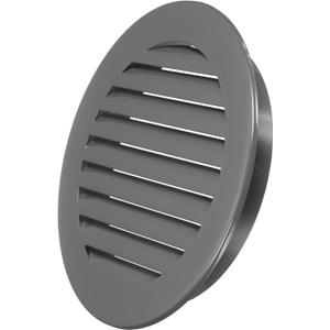 PATIKIL 9" Round Air Vent, Louver Grille Cover Aluminum Alloy Soffit Vent HVAC Ventilation for Ceiling Wall Roofing Bathroom Kitchen Garage Duct Shed Garage, Dark Gray