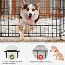 PETIME Foldable Metal Dog Exercise Pen/Pet Puppy Playpen Kennels Yard Fence Indoor/Outdoor 8 Panel 24" W x 36" H with Bottom Pad (with Bottom pad, 8 Panels 36" H)