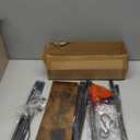 Meangood Spice Rack Shelf for Kitchen Stove, Over the Stove Shelf with 4 Hooks Extra Storage Countertop, Rustic Wood & Solid Metal Commbined Stove Shelf for Storage Seasoning, Easy to Assemble