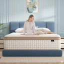 California King Size Mattress, 12 Inch Hybrid Mattress in a Box, Memory Foam and Individual Pocket Springs, Innerspring Medium Firm for Pressure Relief, Edge Support, No Odor, CertiPUR-US (White)