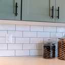 StyloVue 100 Pieces Peel and Stick Backsplash for Kitchen, 3" x 6" PVC Subway Tile 2026 Upgraded Glossy White with Dark Gray Grout Backsplash Stick on Tile Elevate Kitchen, Bathroom, Fireplace,RV