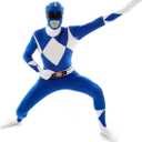 Morphsuits Power Ranger Costume Adult, Power Rangers Costume Adult Men, Power Ranger Costume Adult Woman (Large, Blue)