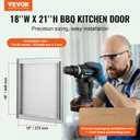 VEVOR BBQ Access Door, 18"W x 21"H Stainless Steel Flush Mount Door