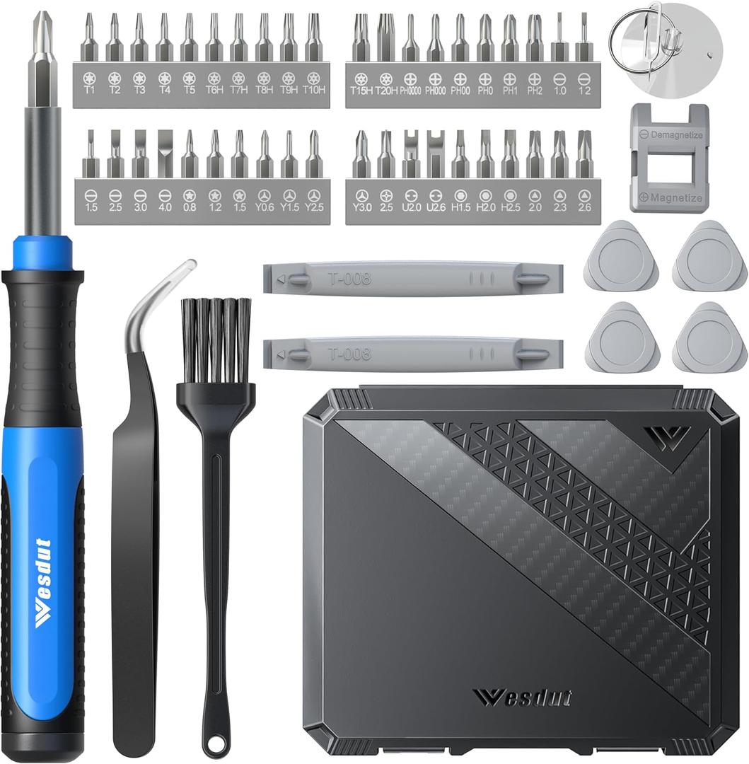 52in1 Small Precision Screwdriver Set with torx, Mini Screw Driver Set, Magnetic Repair Tool Kit for Phone, Computer, Laptop, PS4 PS5, Xbox, Switch, Eyeglasses, Watch, Electronic, Gifts for Men