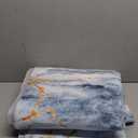 Przemy Area Rugs for Living Room, 5x7 Washable Rug for Bedroom, Modern Non Slip Carpet for Dorm Nursery Dining Room Bedside Office, Blue and White